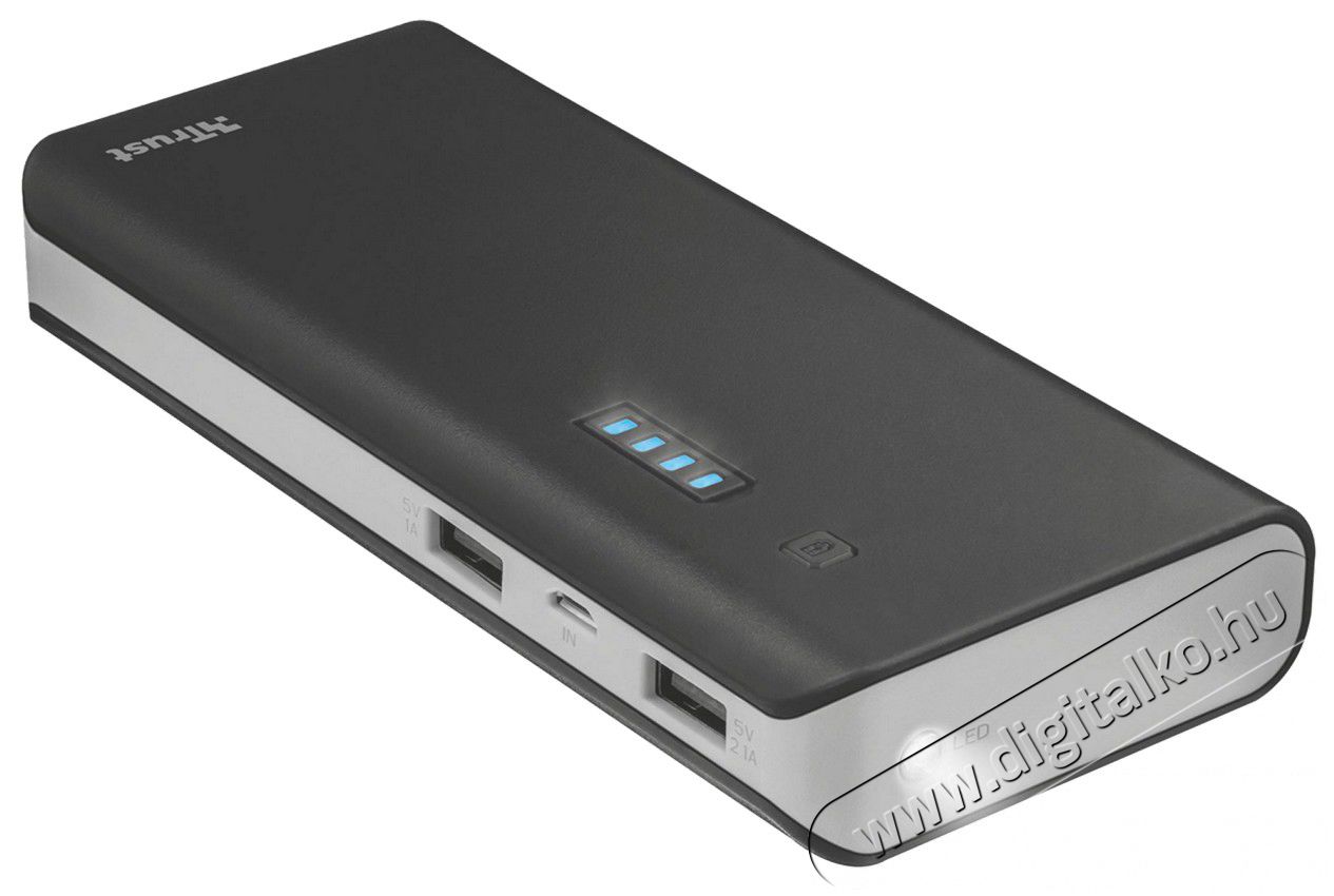 Trust Urban Primo Powerbank 13000mAh (21689) - fekete Mobil / Kommunikáció / Smart - Powerbank / Külső akkumulátor és töltő - 336634