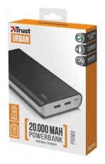 Trust Urban Primo Powerbank 20000mAh (21795) - fekete Mobil / Kommunikáció / Smart - Powerbank / Külső akkumulátor és töltő - 339672