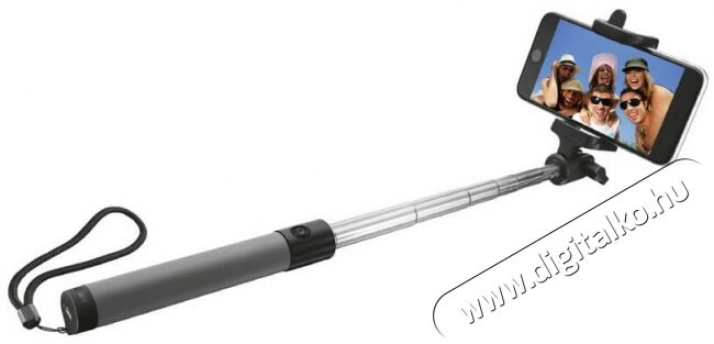 Trust teleszkópos Bluetooth Selfie Stick - fekete (21035) Mobil / Kommunikáció / Smart - Mobiltelefon kiegészítő / tok - Tartó / rögzítő / állvány - 337905