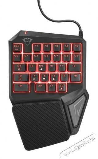 Trust GXT 888 Assa Gamer egykezes billentyűzet Iroda és számítástechnika - Billentyűzet / billentyűzet szett - Vezetékes - 344623