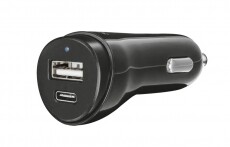 Trust USB-C és USB autós töltő (21588) Mobil / Kommunikáció / Smart - Mobiltelefon kiegészítő / tok - Hálózati-, autós töltő - 318116