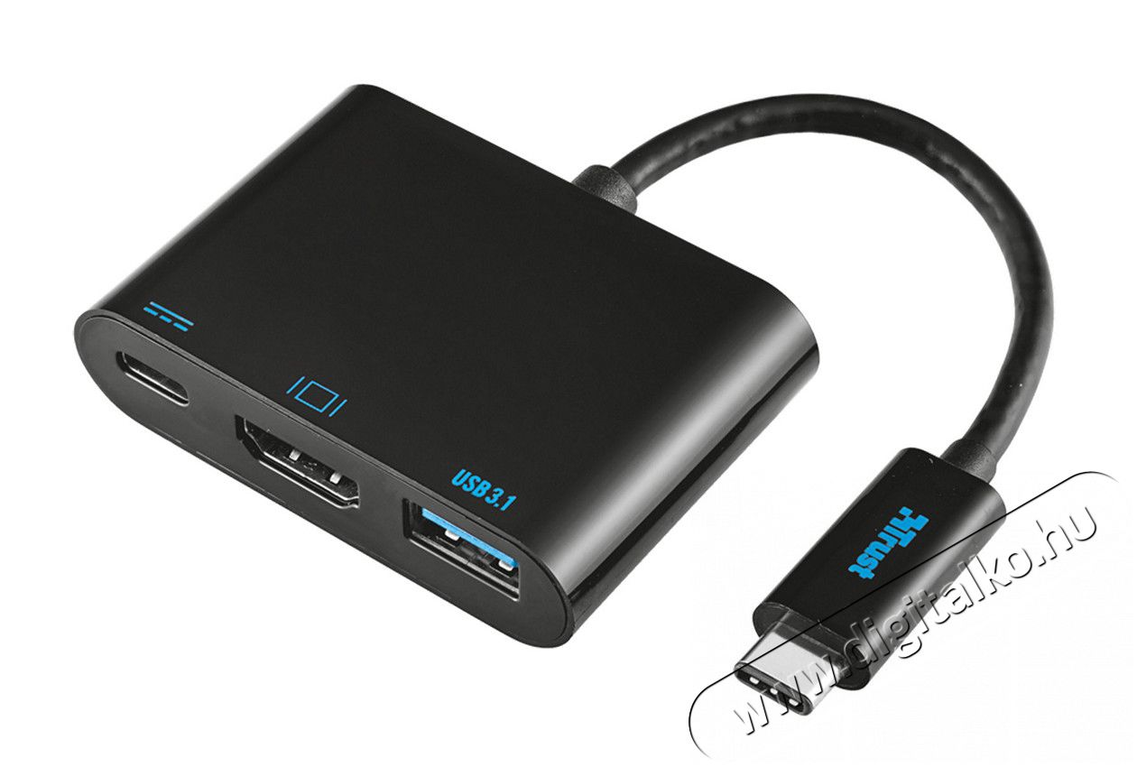 Trust USB-C Multiport Adapter - 21260 Iroda és számítástechnika - Notebook kiegészítő - USB hub / elosztó - 329255