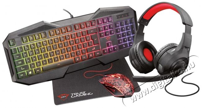 Trust GXT 1180RW Gamer szett Iroda és számítástechnika - Billentyűzet / billentyűzet szett - Vezetékes - 345911