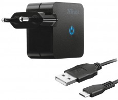 Trust 10W fali adapter + Samsung Galaxy kábel (19421) Mobil / Kommunikáció / Smart - Mobiltelefon kiegészítő / tok - Hálózati-, autós töltő - 320036