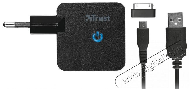 Trust 10W fali adapter + Samsung Galaxy kábel (19421) Mobil / Kommunikáció / Smart - Mobiltelefon kiegészítő / tok - Hálózati-, autós töltő - 320036