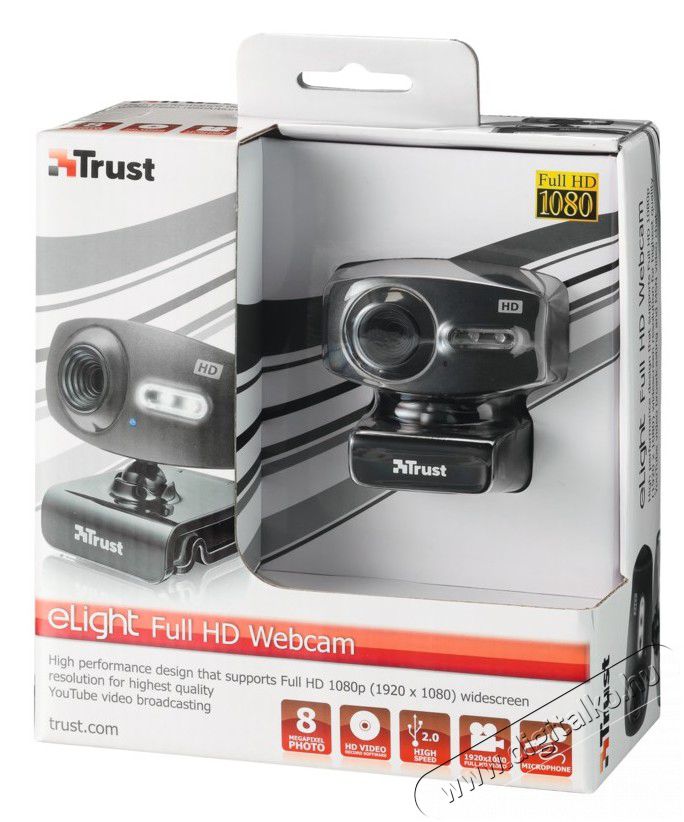Trust eLight Full HD webkamera (17676) Iroda és számítástechnika - Webkamera - 321863
