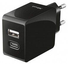 Trust USB-C és USB töltő (21589) Mobil / Kommunikáció / Smart - Mobiltelefon kiegészítő / tok - Hálózati-, autós töltő - 330970