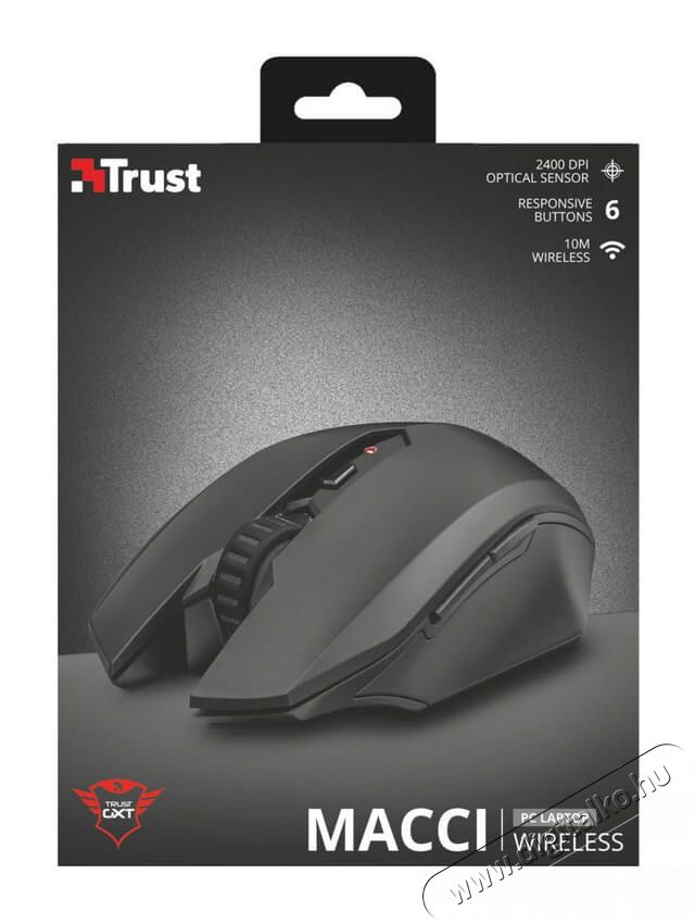 Trust GXT 115 Macci vezeték nélküli Gamer egér (22417) Iroda és számítástechnika - Egér - Vezeték nélküli egér - 339663