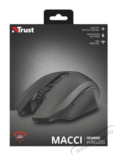 Trust GXT 115 Macci vezeték nélküli Gamer egér (22417) Iroda és számítástechnika - Egér - Vezeték nélküli egér - 339663