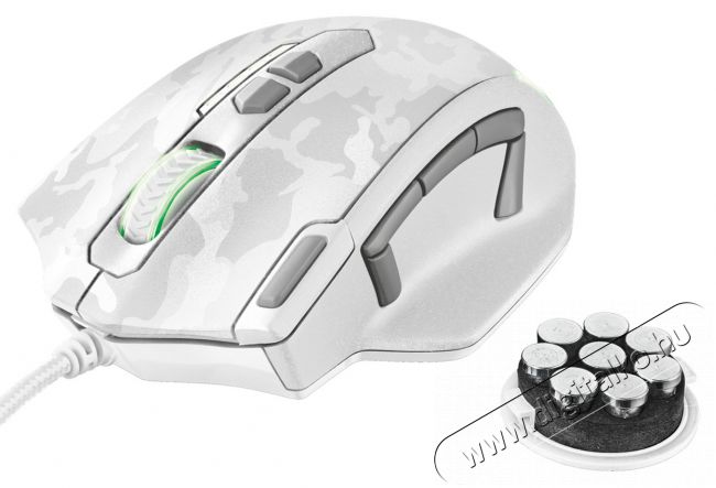 Trust GXT 155W Gamer egér (20852) - fehér Iroda és számítástechnika - Egér - Vezetékes egér - 313289