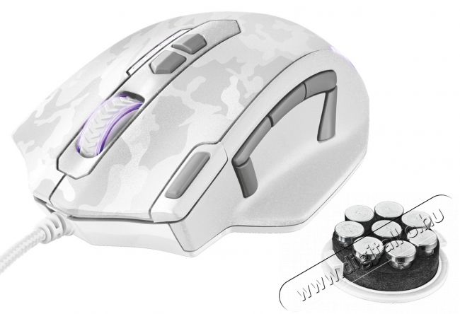 Trust GXT 155W Gamer egér (20852) - fehér Iroda és számítástechnika - Egér - Vezetékes egér - 313289