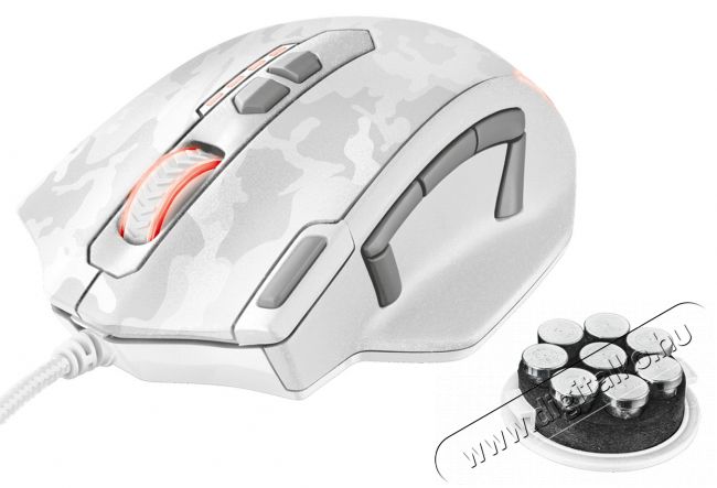 Trust GXT 155W Gamer egér (20852) - fehér Iroda és számítástechnika - Egér - Vezetékes egér - 313289