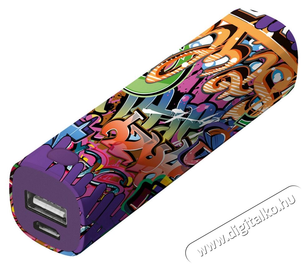 Trust Urban Tag PowerStick 2600mAh (20867) - graffiti text Mobil / Kommunikáció / Smart - Powerbank / Külső akkumulátor és töltő - 318163