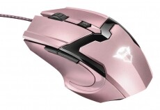 Trust GXT 101P Gav USB gamer egér (23093) - rózsaszín Iroda és számítástechnika - Egér - Vezetékes egér - 351496