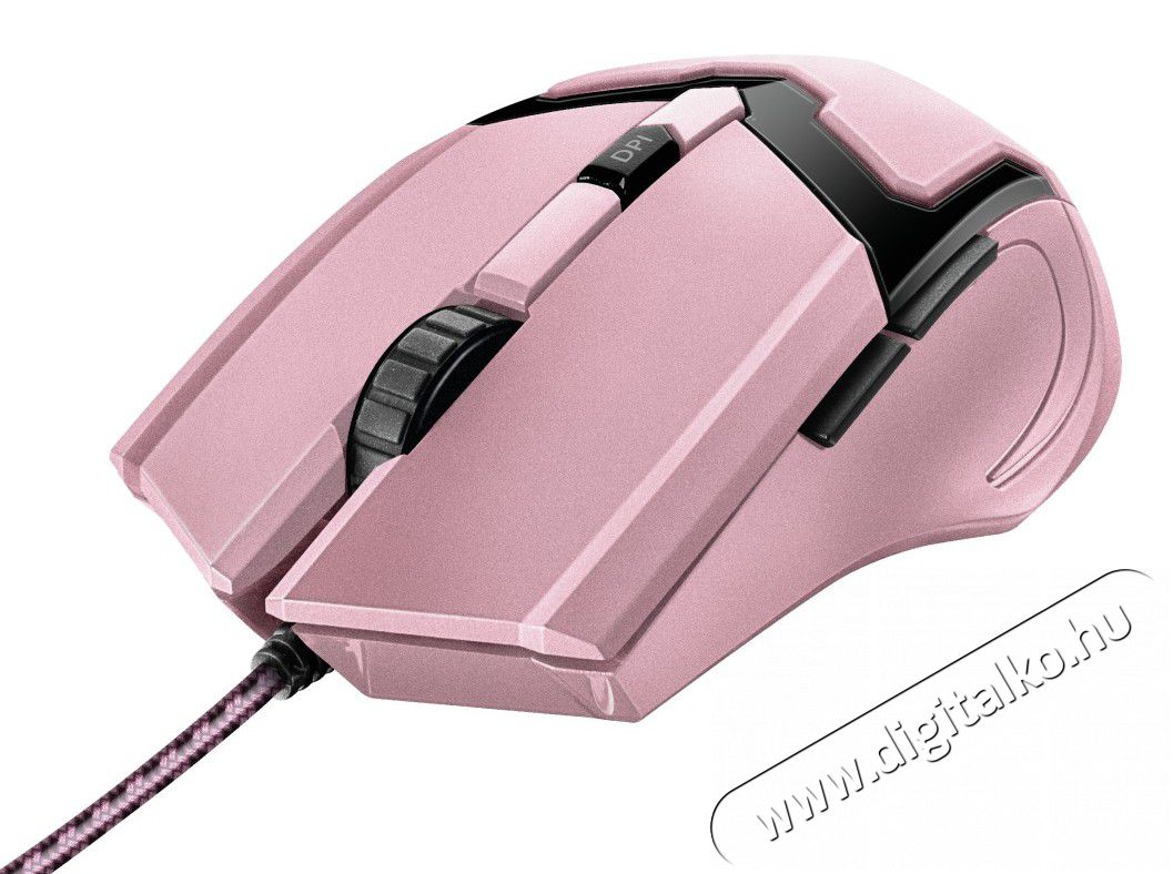 Trust GXT 101P Gav USB gamer egér (23093) - rózsaszín Iroda és számítástechnika - Egér - Vezetékes egér - 351496