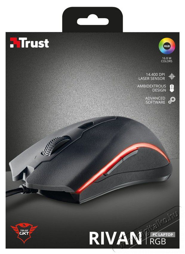 Trust GXT 177 Rivan RGB vezetékes Gamer egér (21294) Iroda és számítástechnika - Egér - Vezetékes egér - 321865