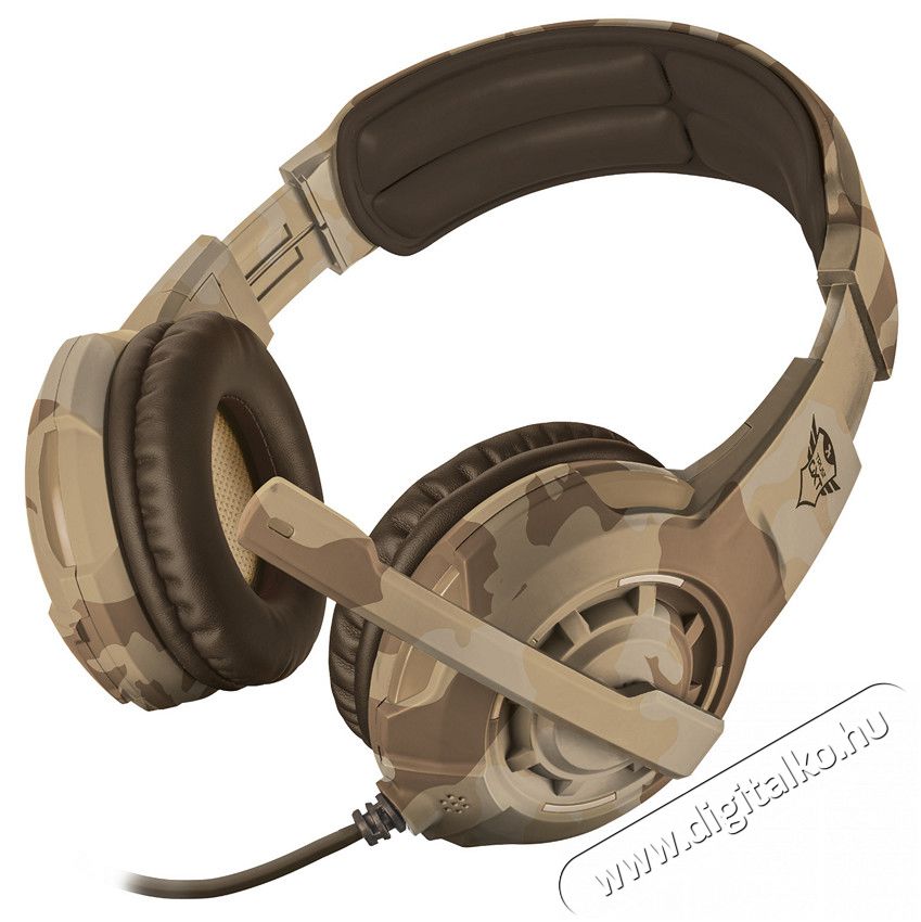 Trust GXT 310D Radius Gamer headset (22208) - desert camo Audio-Video / Hifi / Multimédia - Fül és Fejhallgatók - Fejhallgató mikrofonnal / headset - 331207