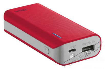 Trust Urban Primo Powerbank 4400mAh (21226) - piros Mobil / Kommunikáció / Smart - Powerbank / Külső akkumulátor és töltő - 313335