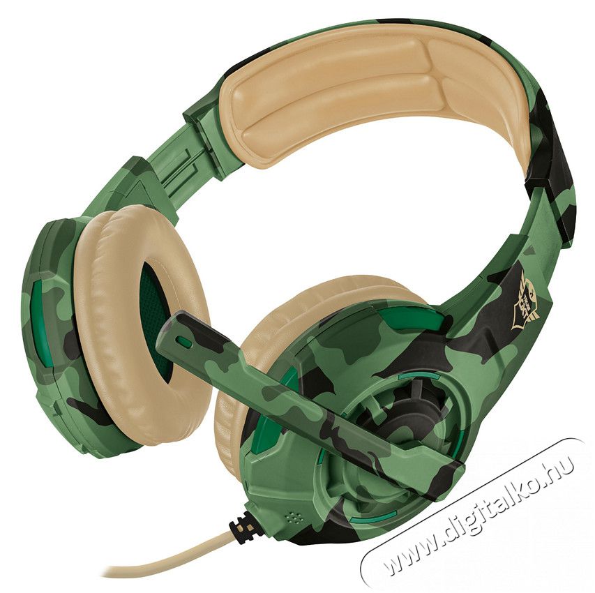 Trust GXT 310C Radius Gamer headset (22207) - jungle camo Audio-Video / Hifi / Multimédia - Fül és Fejhallgatók - Fejhallgató mikrofonnal / headset - 331208