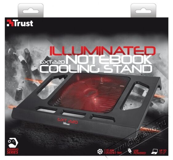 Trust GXT 220 Notebook Cooling Stand gamer hűtőpad (20159) Iroda és számítástechnika - Notebook kiegészítő - USB laptop hűtő - 313293