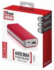 Trust Urban Primo Powerbank 4400mAh (21226) - piros Mobil / Kommunikáció / Smart - Powerbank / Külső akkumulátor és töltő - 313335