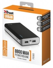 Trust Urban Primo Powerbank 8800mAh (21227) - fekete Mobil / Kommunikáció / Smart - Powerbank / Külső akkumulátor és töltő - 313336