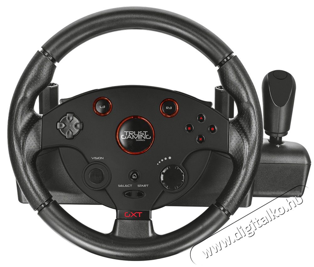 Trust GXT288 Force Vibration Steering Wheel PC/PS3 gamer kormány + pedál (20293) Iroda és számítástechnika - Számítógép tartozék - PC kontroller - 313300