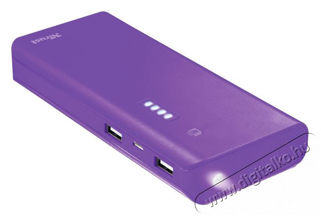 Trust Primo Powerbank 10.000 mAh (22750) - lila Mobil / Kommunikáció / Smart - Powerbank / Külső akkumulátor és töltő - 339143