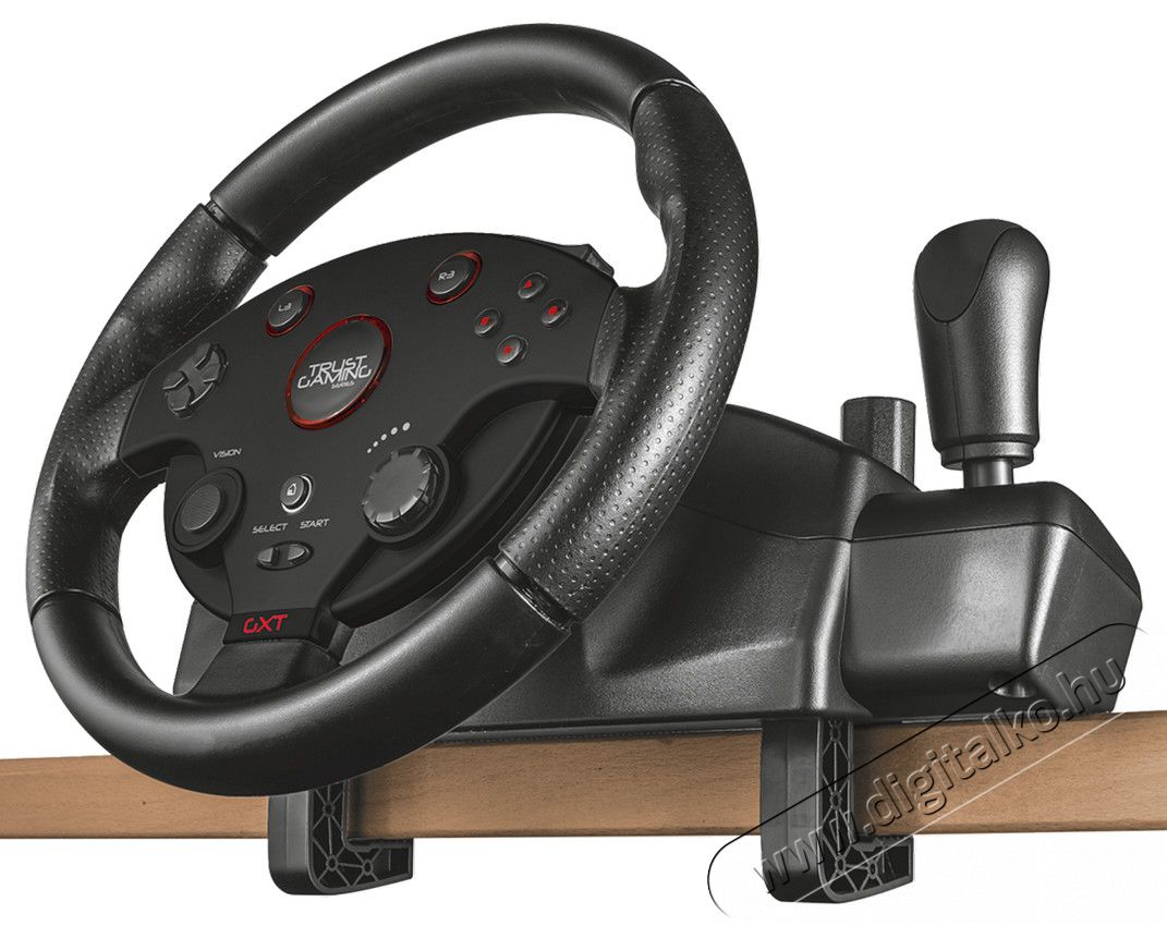 Trust GXT288 Force Vibration Steering Wheel PC/PS3 gamer kormány + pedál (20293) Iroda és számítástechnika - Számítógép tartozék - PC kontroller - 313300