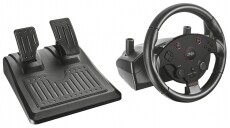 Trust GXT288 Force Vibration Steering Wheel PC/PS3 gamer kormány + pedál (20293) Iroda és számítástechnika - Számítógép tartozék - PC kontroller - 313300