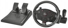 Trust GXT288 Force Vibration Steering Wheel PC/PS3 gamer kormány + pedál (20293) Iroda és számítástechnika - Számítógép tartozék - PC kontroller - 313300