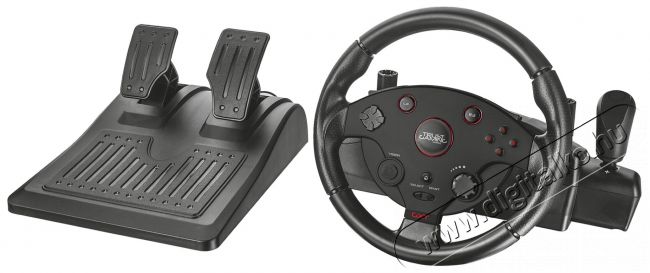 Trust GXT288 Force Vibration Steering Wheel PC/PS3 gamer kormány + pedál (20293) Iroda és számítástechnika - Számítógép tartozék - PC kontroller - 313300