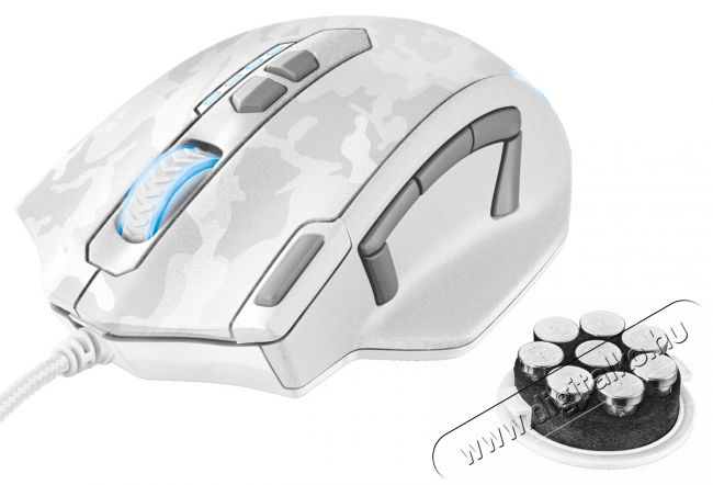 Trust GXT 155W Gamer egér (20852) - fehér Iroda és számítástechnika - Egér - Vezetékes egér - 313289
