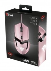 Trust GXT 101P Gav USB gamer egér (23093) - rózsaszín Iroda és számítástechnika - Egér - Vezetékes egér - 351496