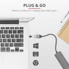 Trust Halyx 4 portos USB3.2 alumínium USB HUB Iroda és számítástechnika - Notebook kiegészítő - USB hub / elosztó - 368566
