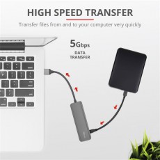 Trust Halyx 4 portos USB3.2 alumínium USB HUB Iroda és számítástechnika - Notebook kiegészítő - USB hub / elosztó - 368566