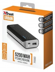 Trust Primo Powerbank 5200mAh (21635) - fekete Mobil / Kommunikáció / Smart - Powerbank / Külső akkumulátor és töltő - 322871