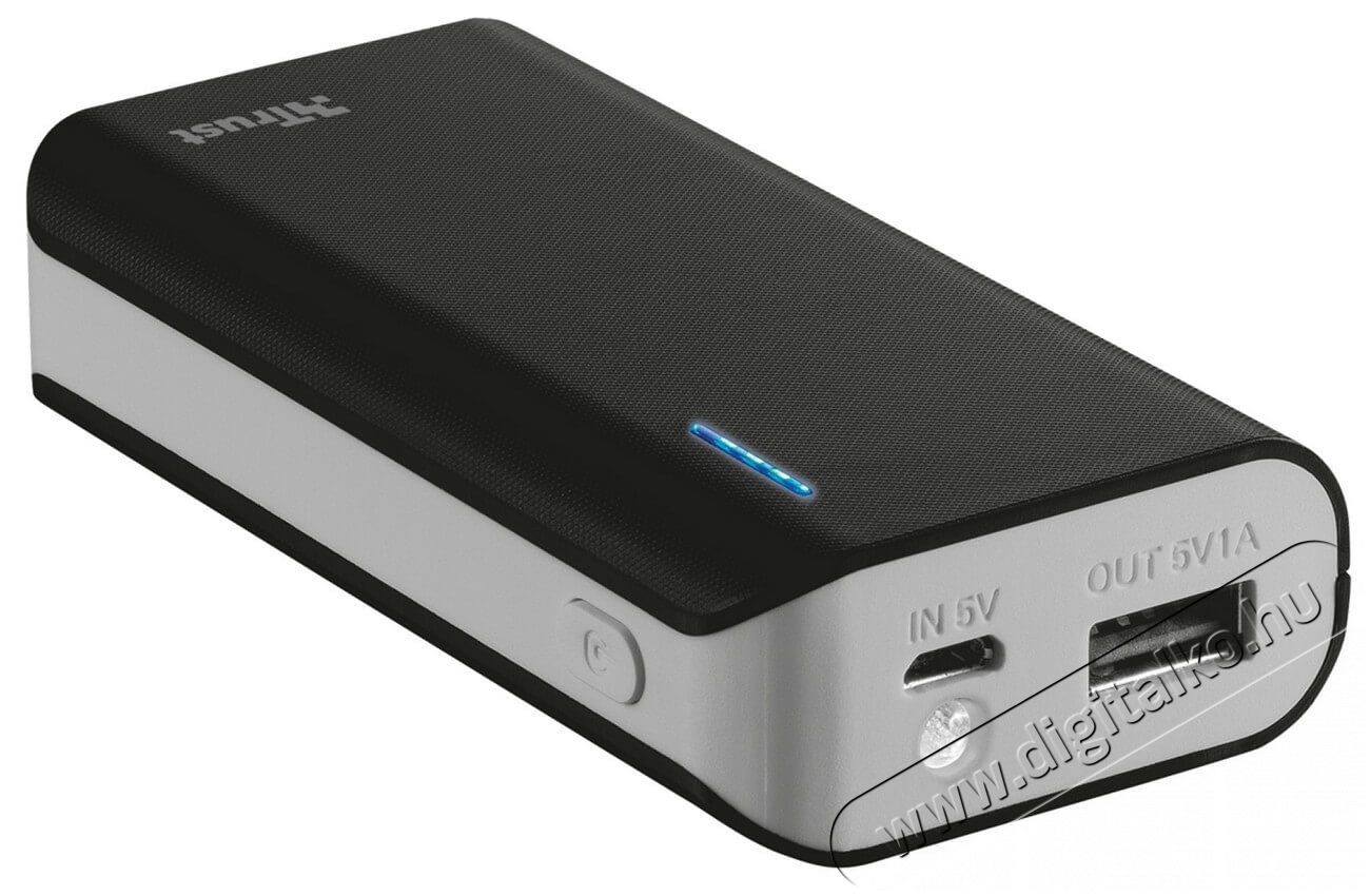 Trust Primo Powerbank 5200mAh (21635) - fekete Mobil / Kommunikáció / Smart - Powerbank / Külső akkumulátor és töltő - 322871