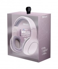 Trust Dona Bluetooth fejhallgató - rózsaszín Audio-Video / Hifi / Multimédia - Fül és Fejhallgatók - Fejhallgató mikrofonnal / headset - 351600