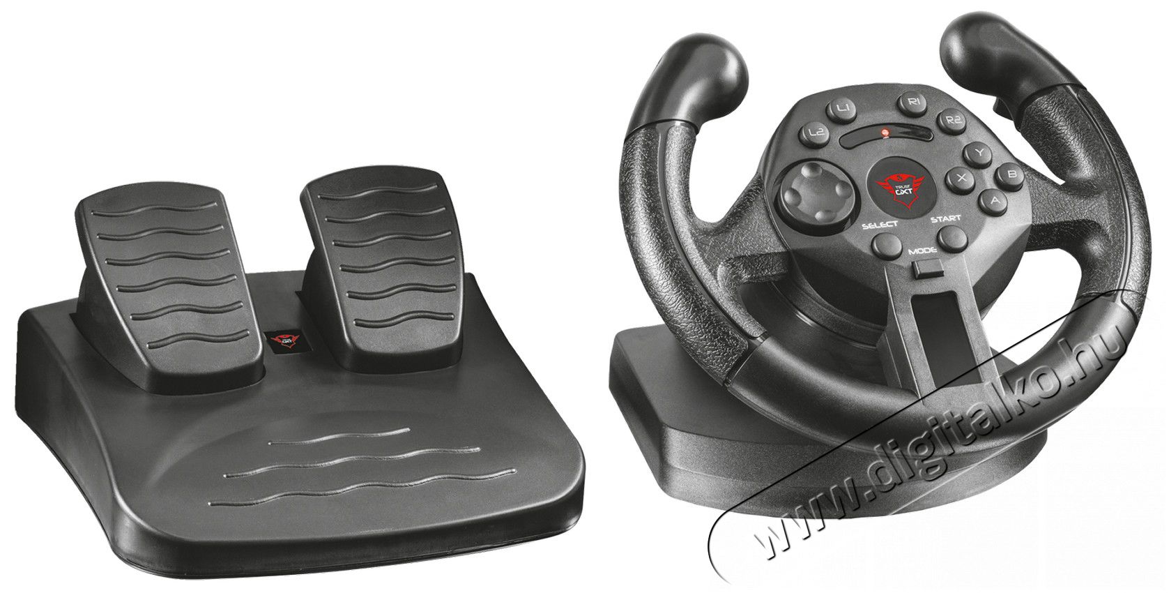 Trust GXT 570 Compact Vibration Racing Wheel kormány + pedál (21684) Iroda és számítástechnika - Számítógép tartozék - PC kontroller - 313301