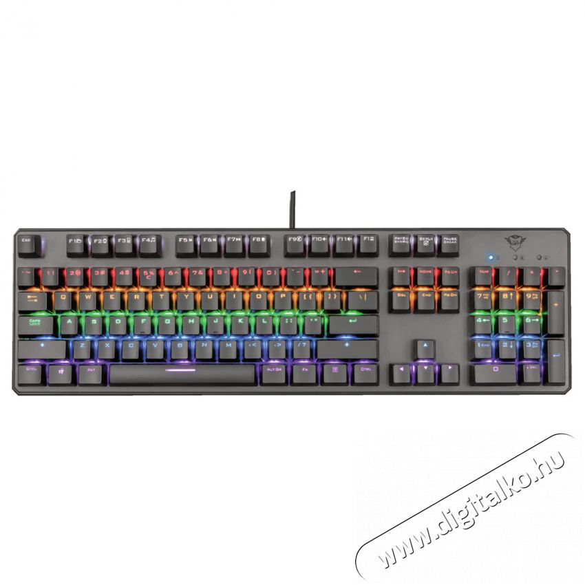 Trust GXT 865 Asta HUN USB mechanikus gamer billentyűzet - fekete Iroda és számítástechnika - Billentyűzet / billentyűzet szett - Vezetékes - 368552