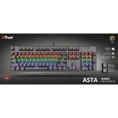 Trust GXT 865 Asta HUN USB mechanikus gamer billentyűzet - fekete Iroda és számítástechnika - Billentyűzet / billentyűzet szett - Vezetékes - 368552
