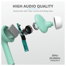 Trust Nika Touch Bluetooth true wireless headset - türkiz Audio-Video / Hifi / Multimédia - Fül és Fejhallgatók - Fülhallgató mikrofonnal / headset - 368549
