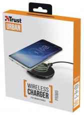 Trust Primo Wireless Charger - black - 22816 Mobil / Kommunikáció / Smart - Mobiltelefon kiegészítő / tok - Hálózati-, autós töltő - 341304