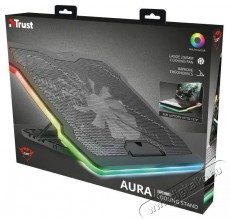 Trust GXT 1126 AURA RGB notebook hűtőpad Iroda és számítástechnika - Notebook kiegészítő - Egyéb notebook kiegészítő - 379950