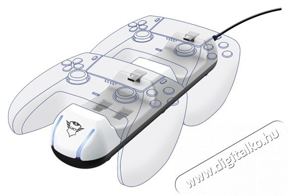 Trust GXT 251 Duo PS5 kontroller töltő állomás - fehér Iroda és számítástechnika - Játék konzol - Kiegészítő - 379955