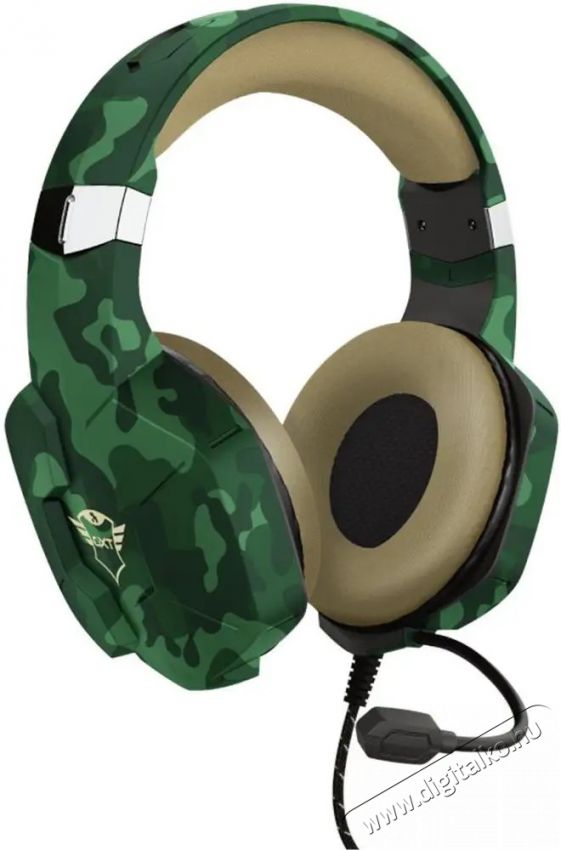 Trust GXT 323C Carus gamer fejhallgató - zöld terepszínű Audio-Video / Hifi / Multimédia - Fül és Fejhallgatók - Fejhallgató mikrofonnal / headset - 379958