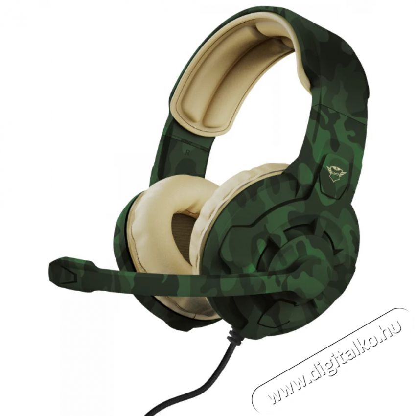 Trust GXT 411C Radius gamer fejhallgató - zöld terepszínű Audio-Video / Hifi / Multimédia - Fül és Fejhallgatók - Fejhallgató mikrofonnal / headset - 379961