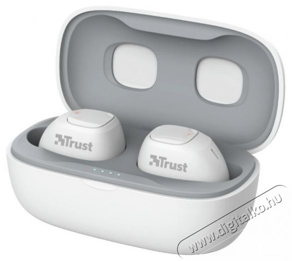 Trust Nika Compact True Wireless Bluetooth fülhallgató - fehér Audio-Video / Hifi / Multimédia - Fül és Fejhallgatók - Fülhallgató mikrofonnal / headset - 379981