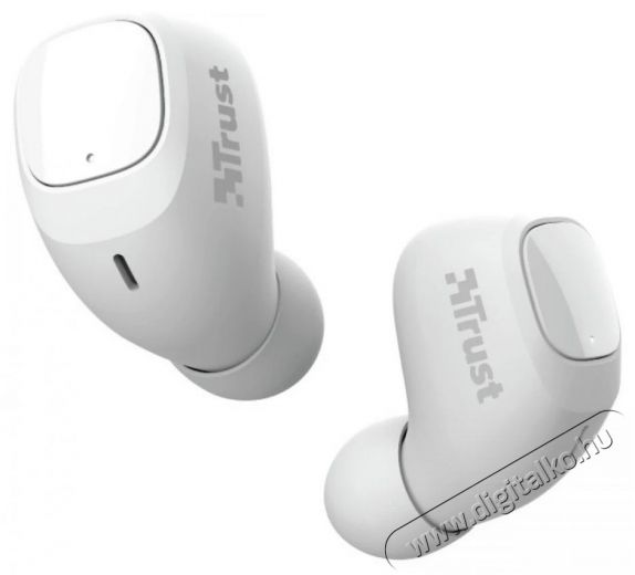 Trust Nika Compact True Wireless Bluetooth fülhallgató - fehér Audio-Video / Hifi / Multimédia - Fül és Fejhallgatók - Fülhallgató mikrofonnal / headset - 379981